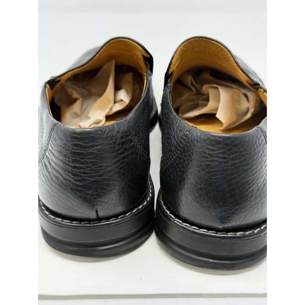 Sandro 12010 Men's Loafers Pebble Leather Slip On Black Comfort Gel Shoes. Sz 12 - Picture 5 of 12